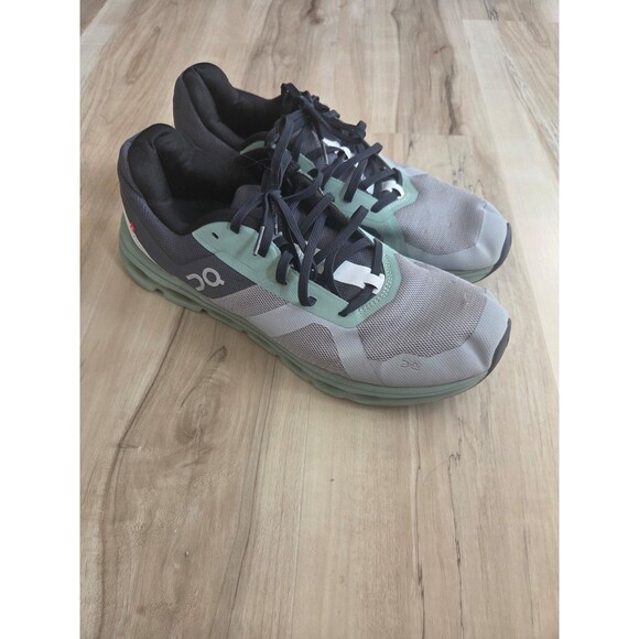 On Men\'s Cloudrunner Running Athletic Tennis Shoes Grey Green 10.5 main image 6